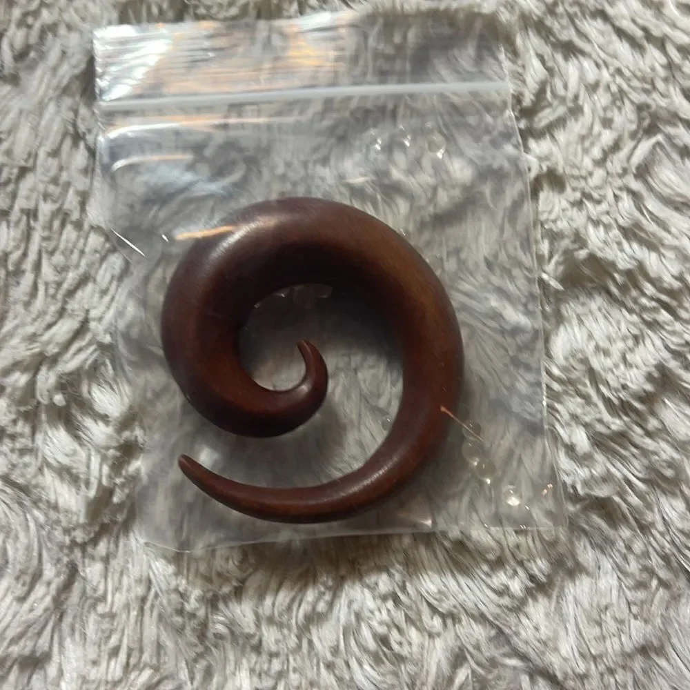 Spiral wood hand carved hangers gauged multiple sizes available